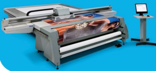 Oce Arizona 350 XT large format flatbed and roll fed printer